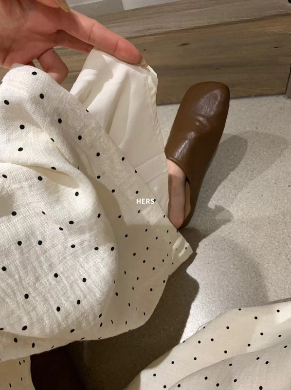 HERS> 波點慵懶休閒飄飄褲 20398#