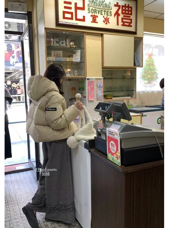 METWO> 白鴨絨麵包外套 2276#