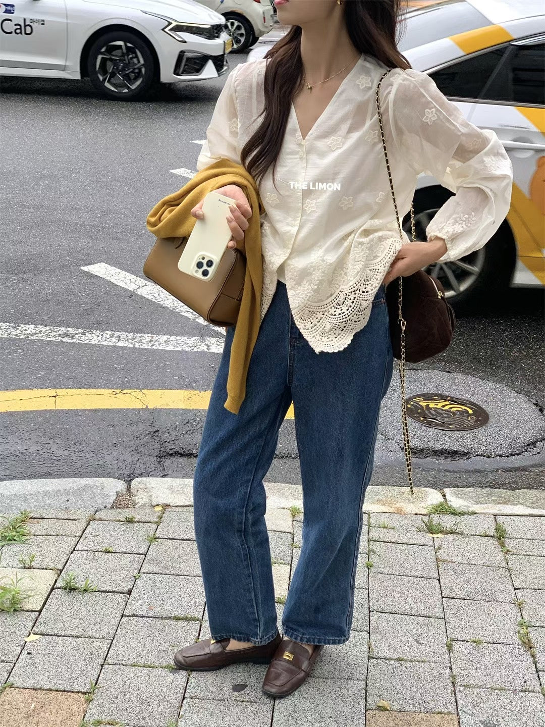 THE LEMON> 工藝刺繡兩件套 9007#