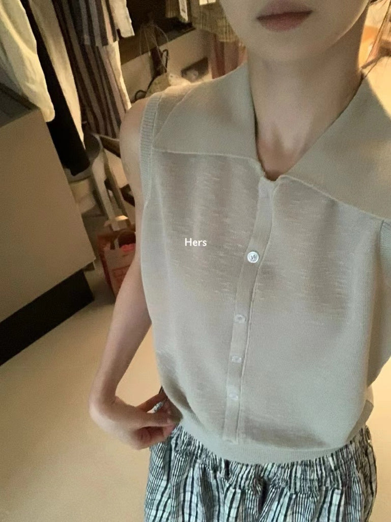 HERS> 簡約針織背心 21019#
