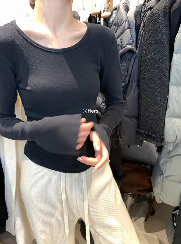 HERS> 後背蕾絲拼接上衣 #10318#