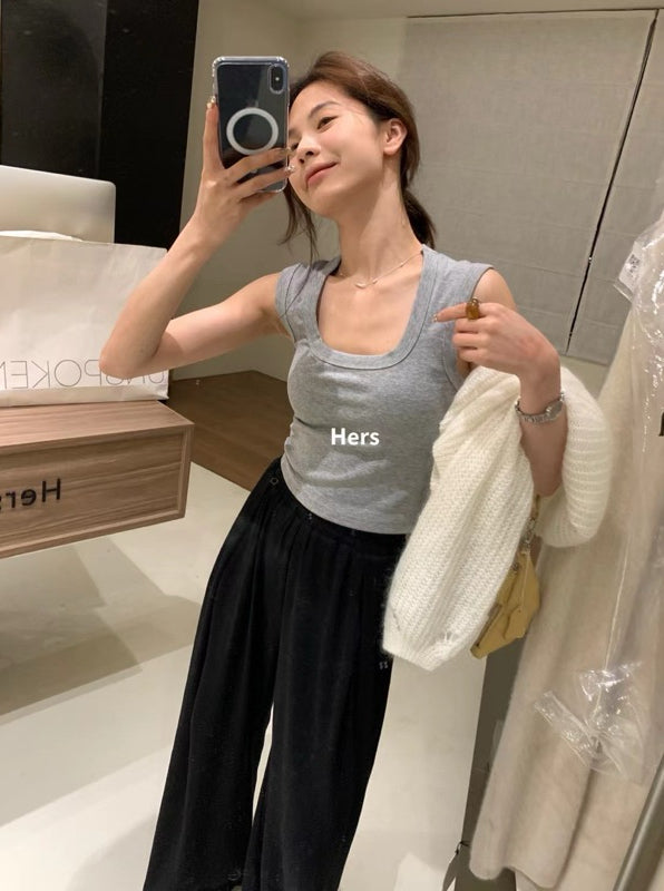 METWO>彈性棉坎肩背心11色 9225#