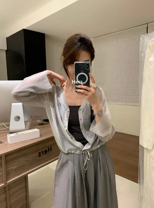 HERS> 冰絲棉防曬小開衫 9283#