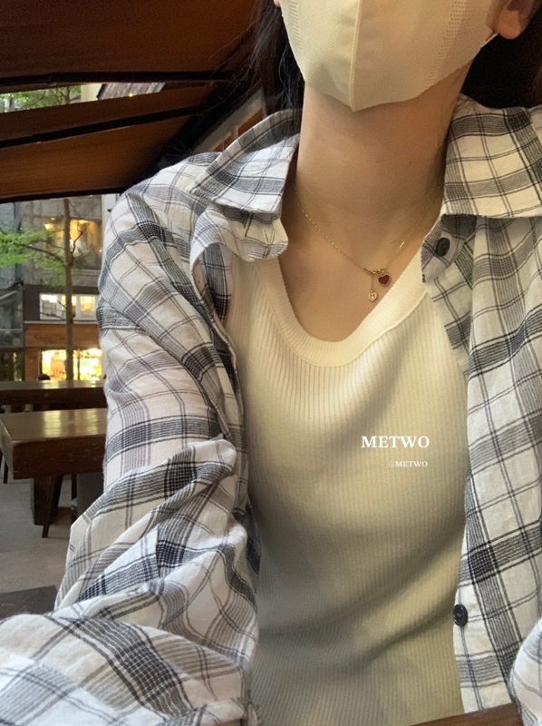 METWO> 早秋格子襯衫 2009#