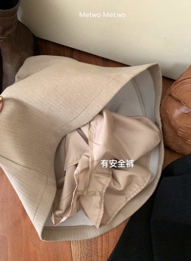 METWO>呢子口袋短裙 1696#