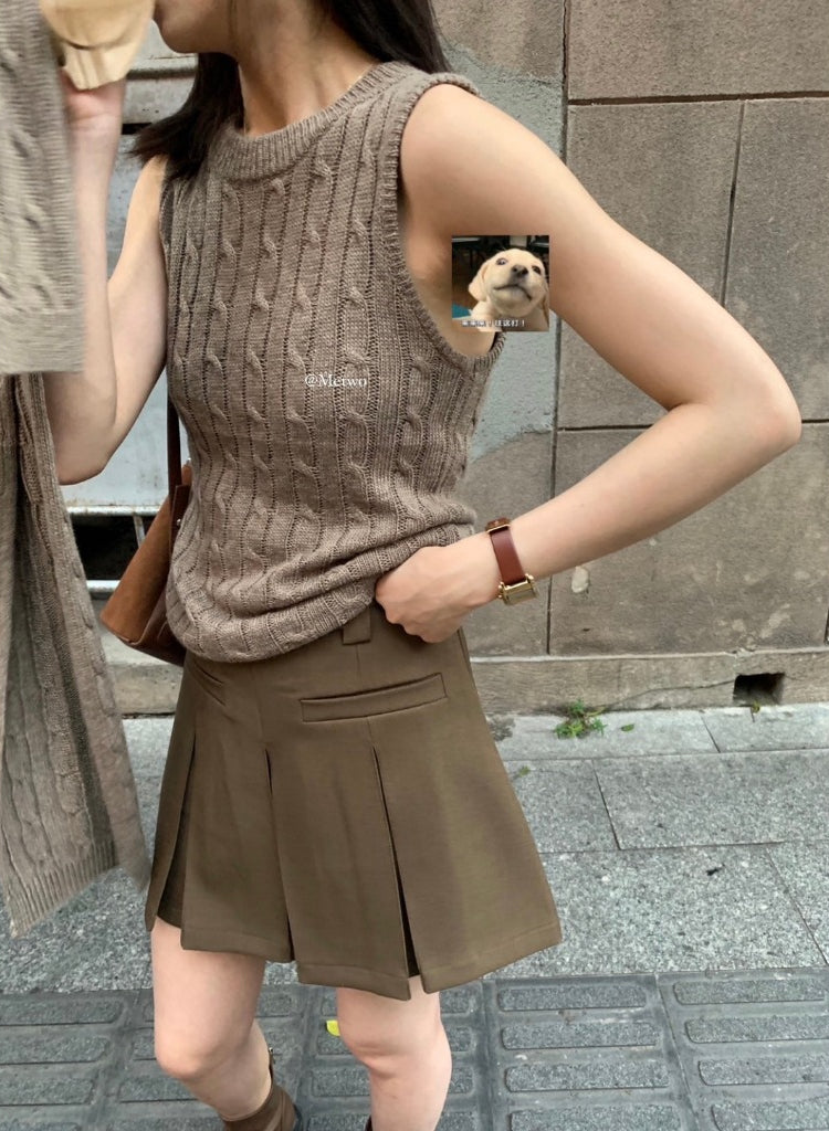 METWO> 私服系列!背心氣質兩件套 8249#