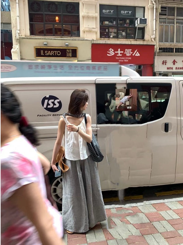 METWO> 法國麻料山本裙褲 20895#