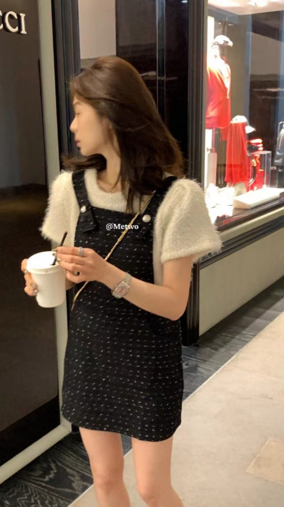METWO>小香背帶裙 08005#