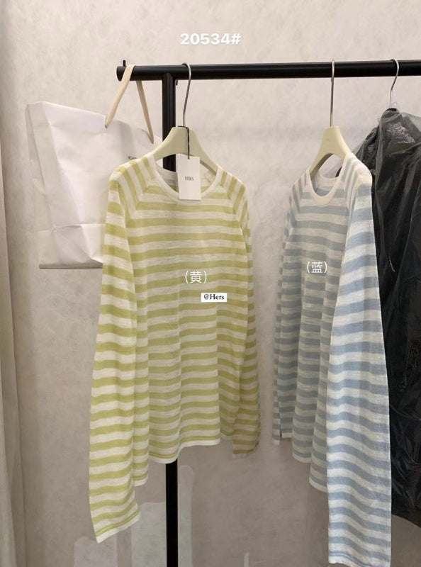 HERS> 條紋防曬衫 20534#