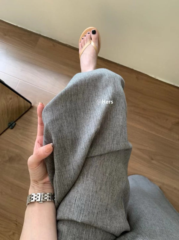 HERS> 高腰混紗喇叭闊腿4色 9495#