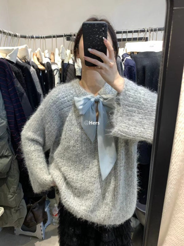 HERS> 前後兩穿繫帶毛衣 #10395#