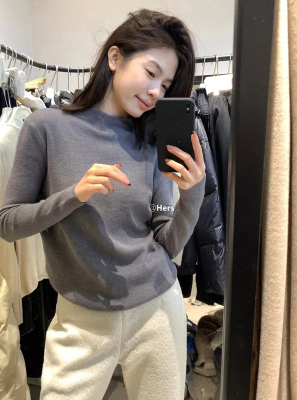 HERS> 加厚微領打底毛衣 10583#