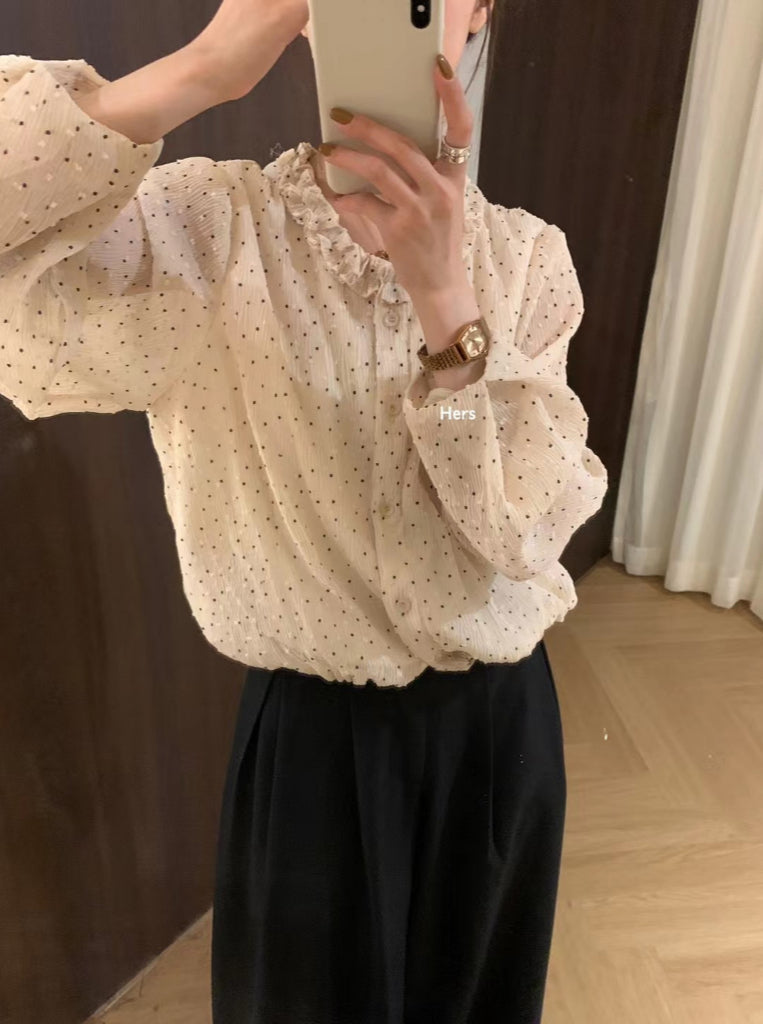 HERS>法式點點小衫 8092#