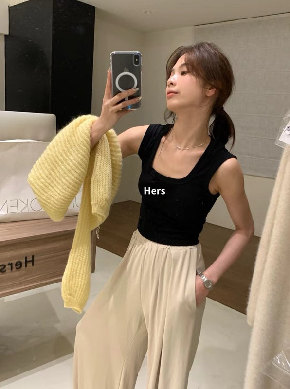 METWO>彈性棉坎肩背心11色 9225#