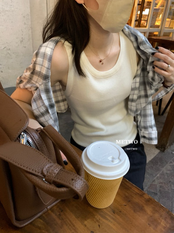METWO> 針織背心 #2053#