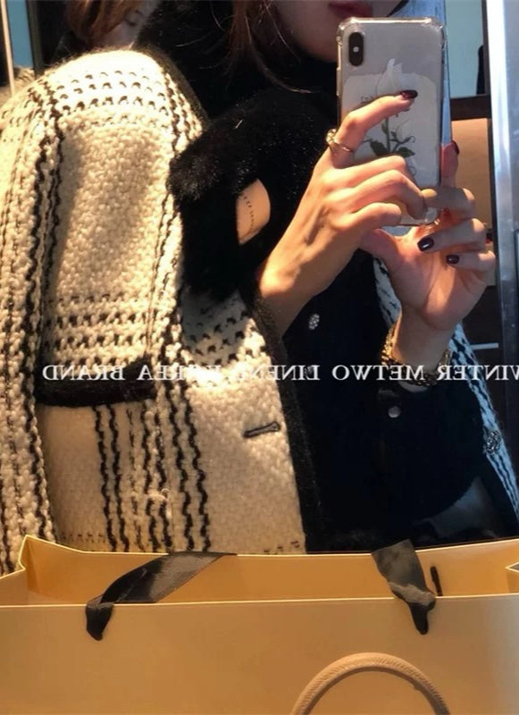 METWO> 純色簡約圍巾&加厚仿兔毛保暖脖巾