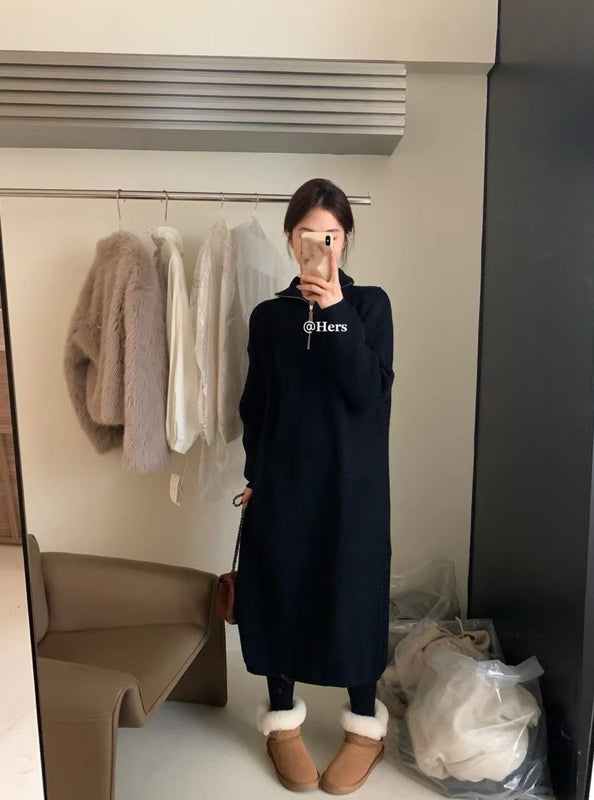 HERS> 拉鍊長毛衣 8169#