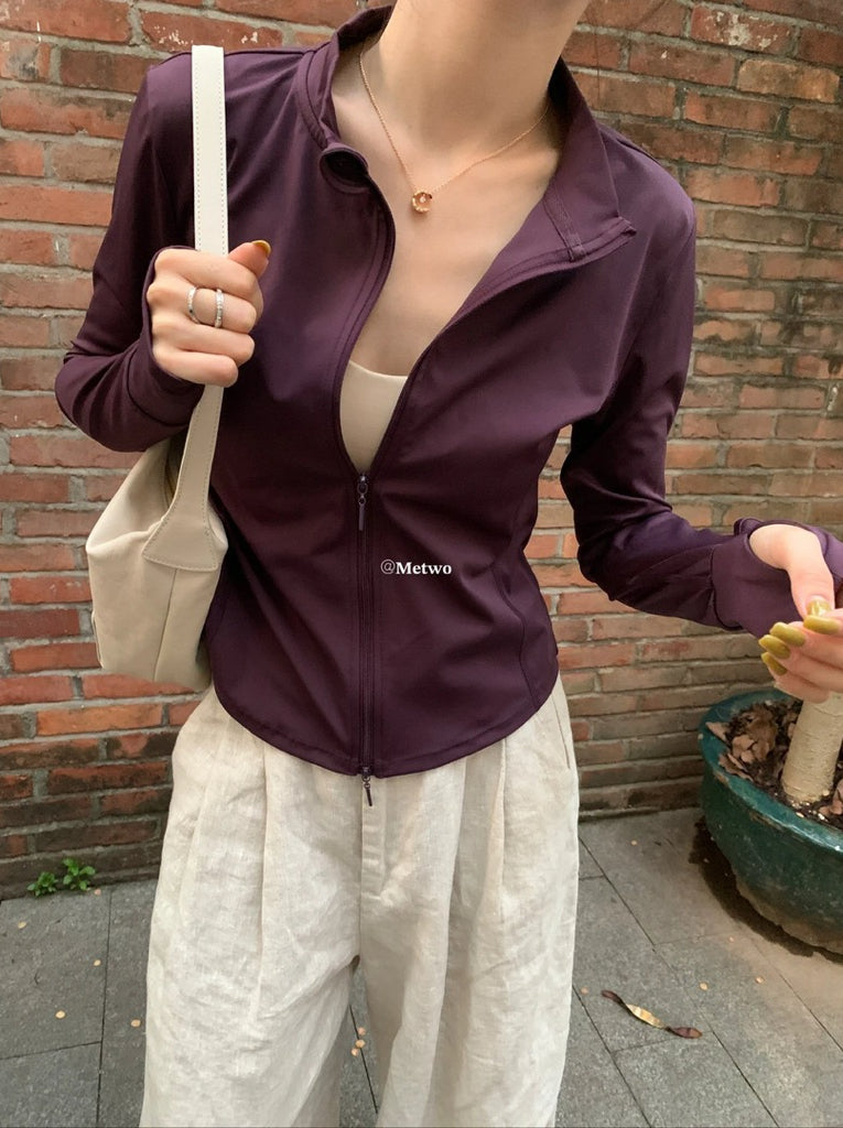METWO> 雙拉鏈防曬外套 8268#