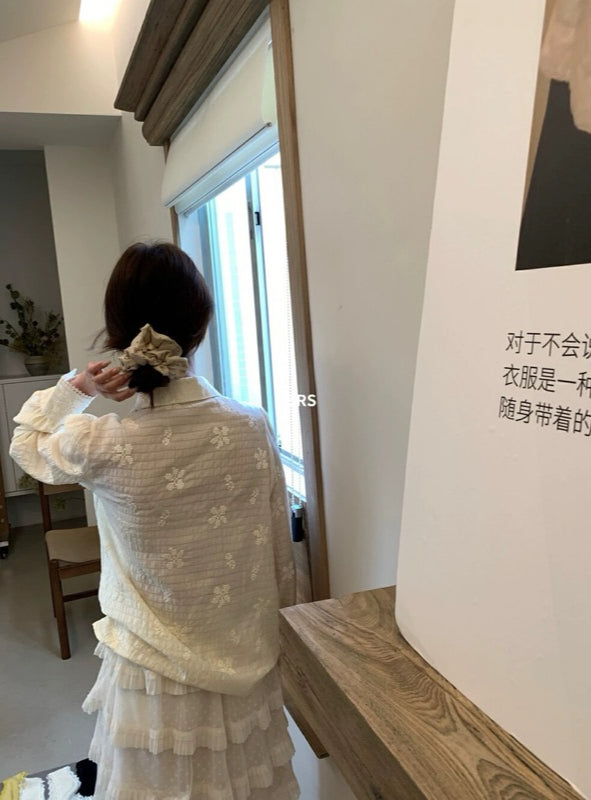 HERS> 中式提花襯衫&蛋糕裙 20419#