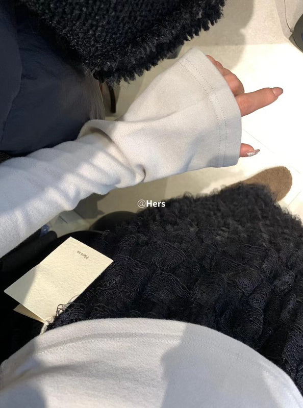 HERS> 後背蕾絲拼接上衣 #10318#