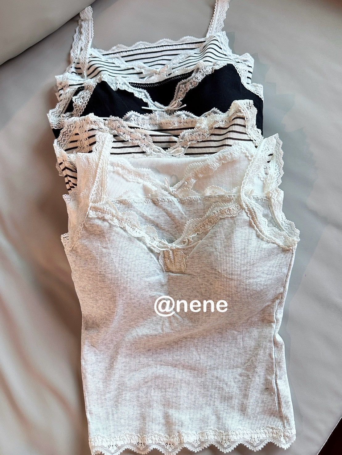 NENE> 蕾死肩帶棉質BRA背心 1007#