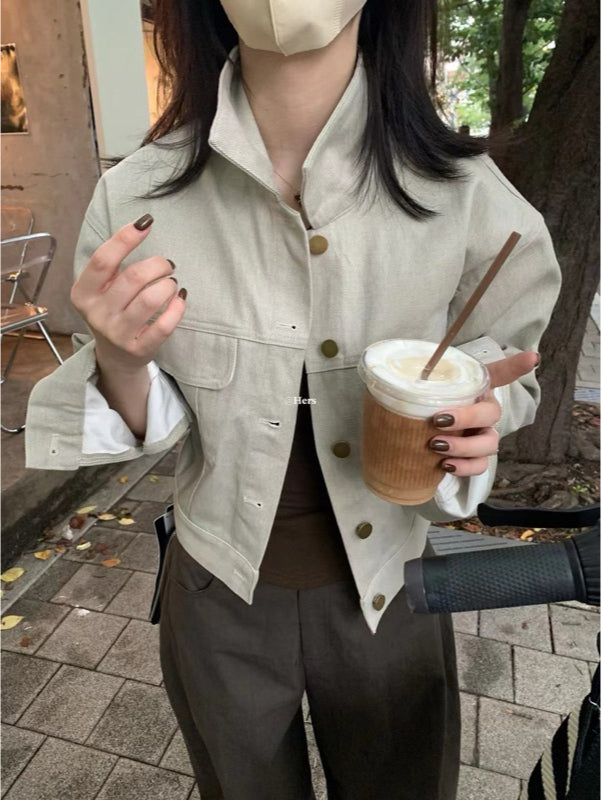 HERS> 韓代水洗牛仔棉外套 0938#