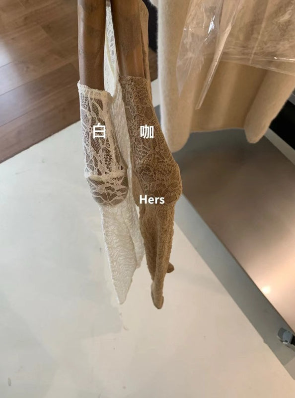 HERS>抽繩蕾絲衫 9175#