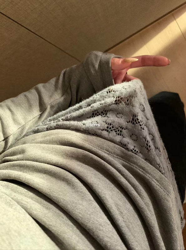 HERS> 多穿內絨花邊上衣 #10262#