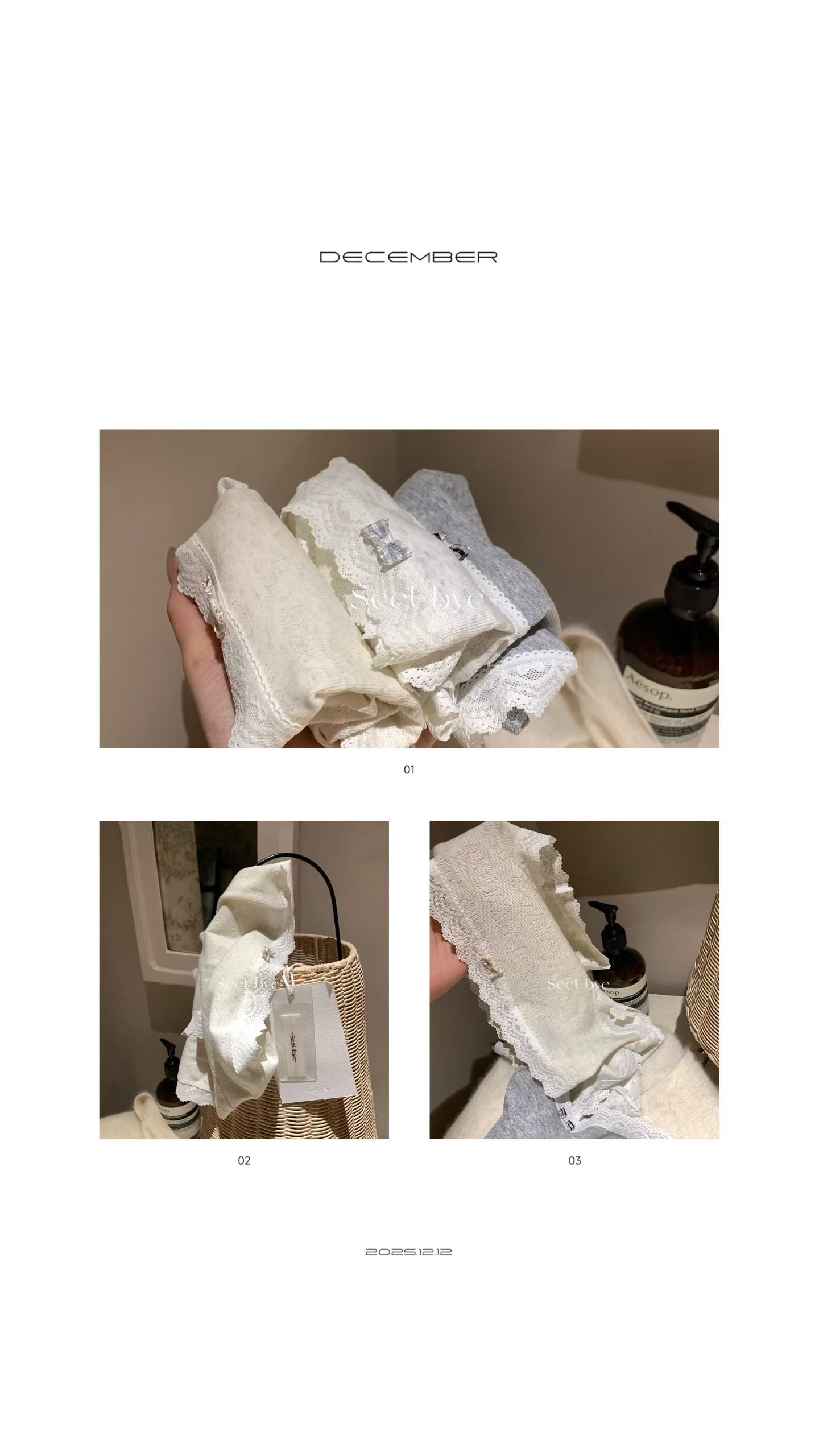 seeUbye - 純棉蕾絲內褲 305#