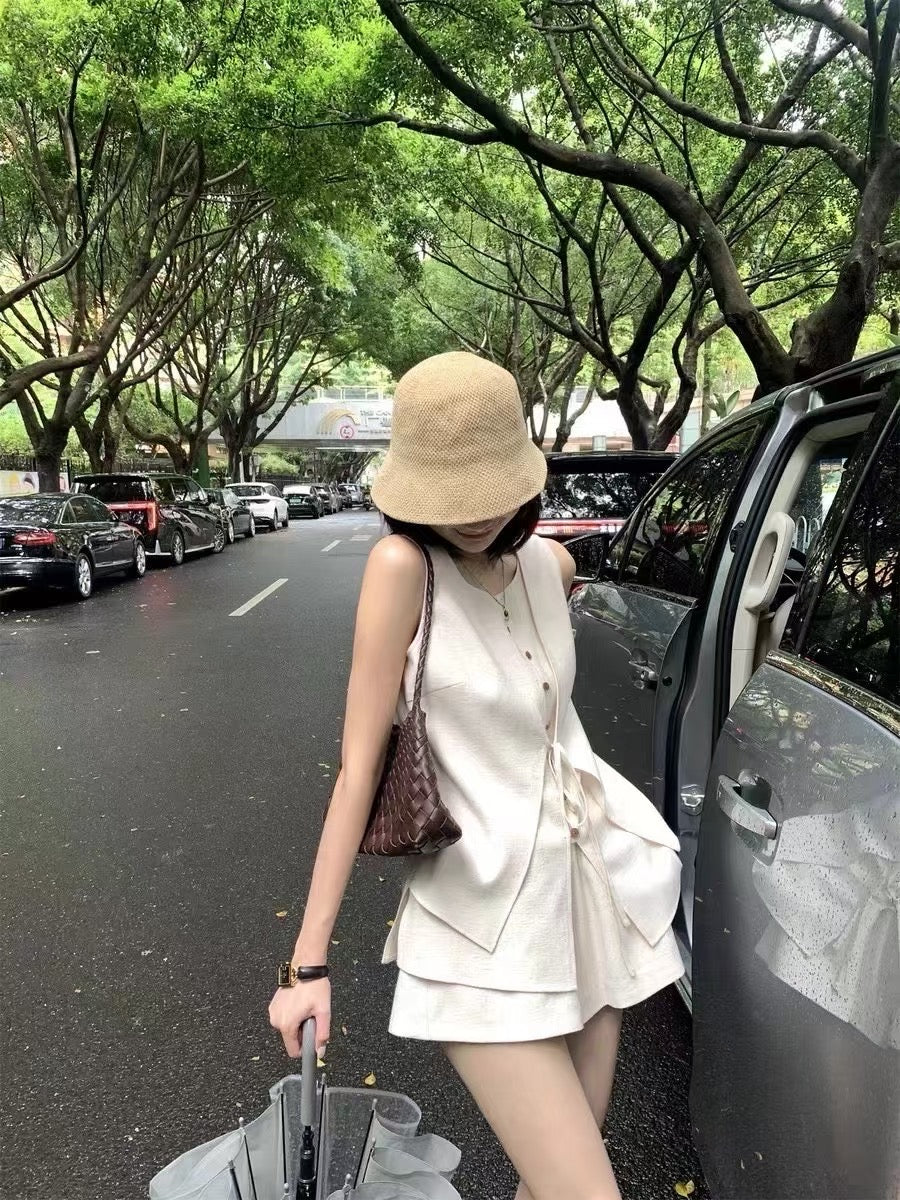 NENE> 老錢風氣質假兩件套裝 7095#