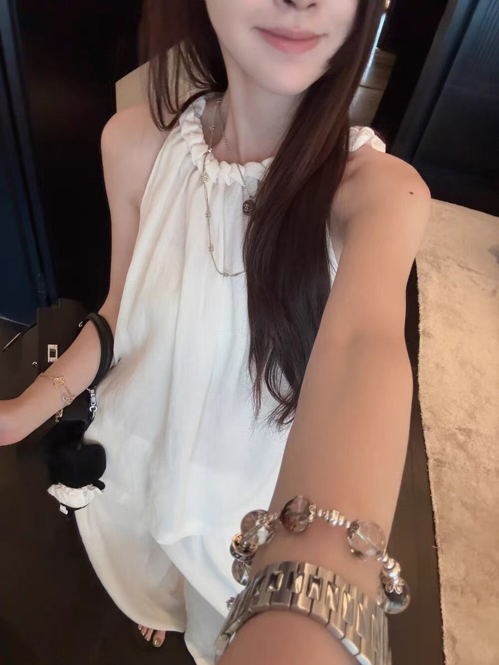 NENE > 奶白亞麻套裝 5935#