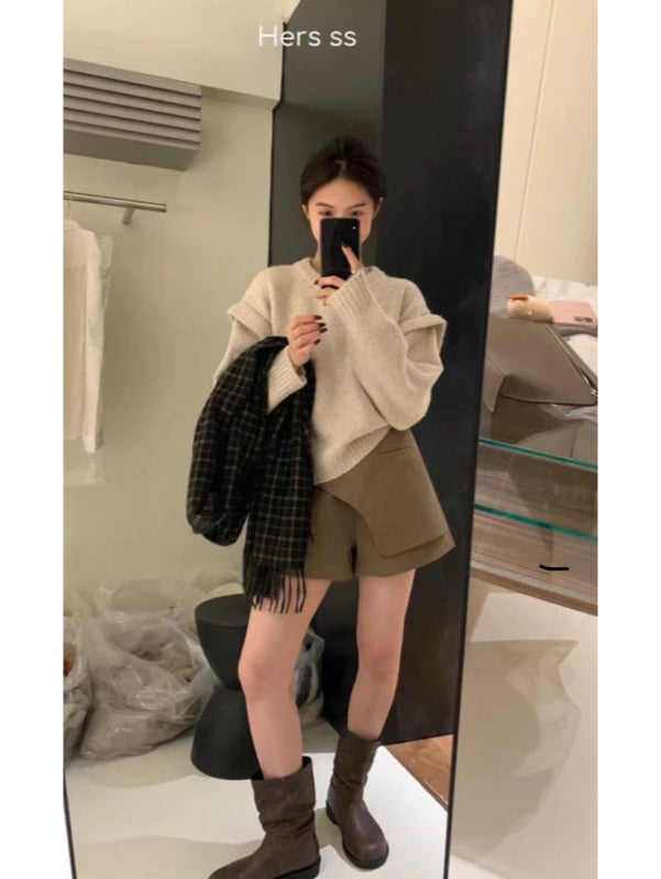 HERS> 不規則西裝短褲 8553#