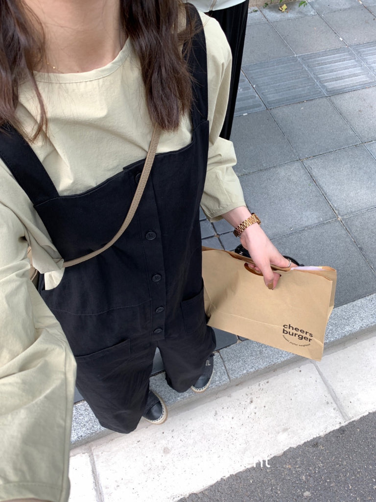 METWO>日系工裝背帶褲 1608#
