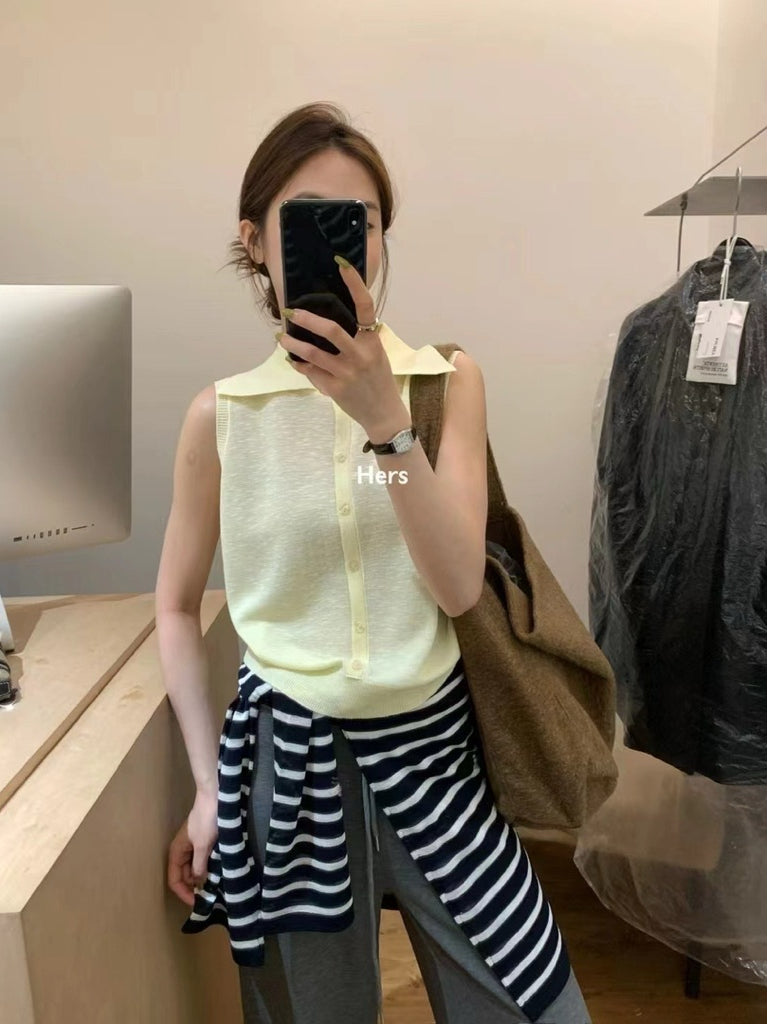 HERS> 簡約針織背心 21019#