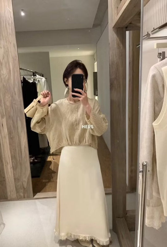 HERS> 小眾弧形小衫 20282#