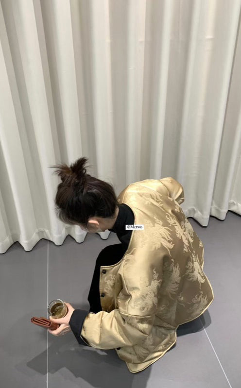 METWO> 手工兩面穿中式棉服 2101#