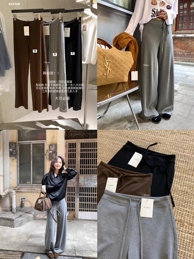 HERS> 簡約中古感慵懶休閒褲 92210#