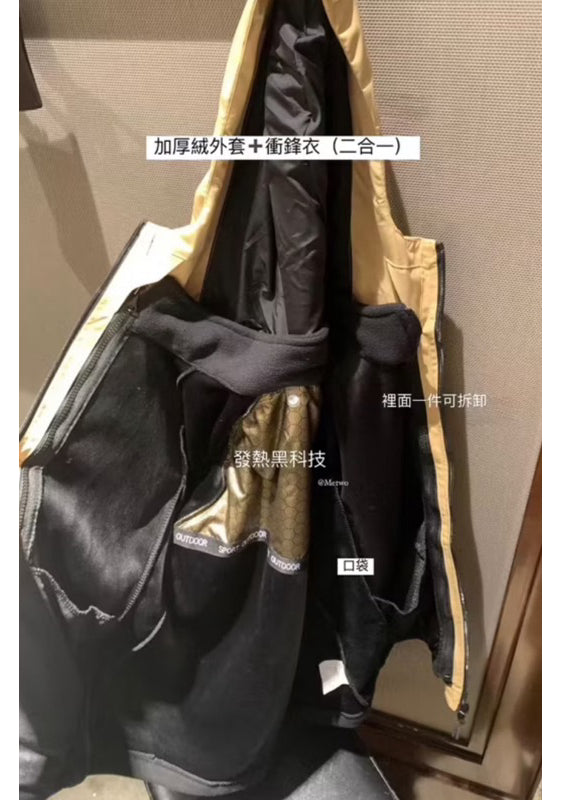 METWO> 絨服二件套衝鋒衣&石墨烯內膽衝鋒衣 #2214#