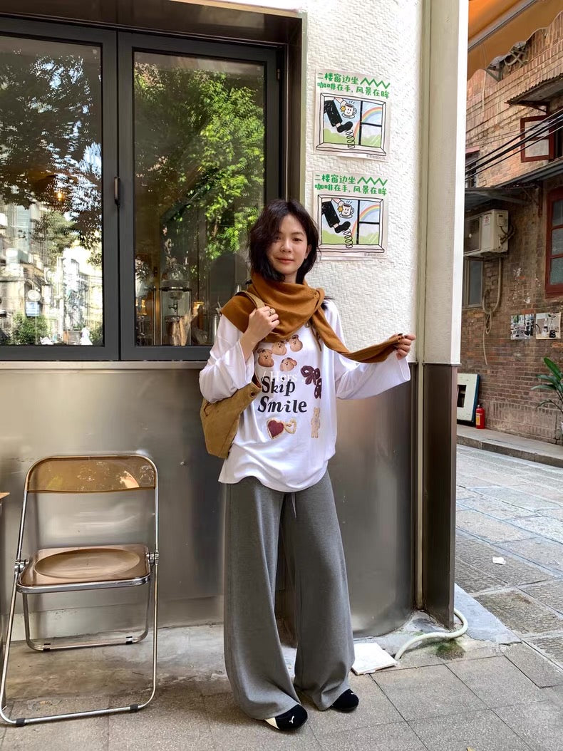 HERS> 簡約中古感慵懶休閒褲 92210#