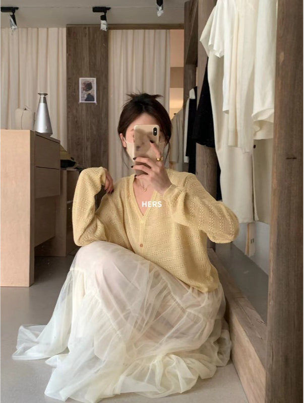 HERS> 彩釦防曬開衫 20696#