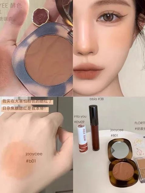 33愛用彩妝!monlyn唇釉 /Joocyee唇釉/腮紅 FLORTTE眼影/臥蠶筆04