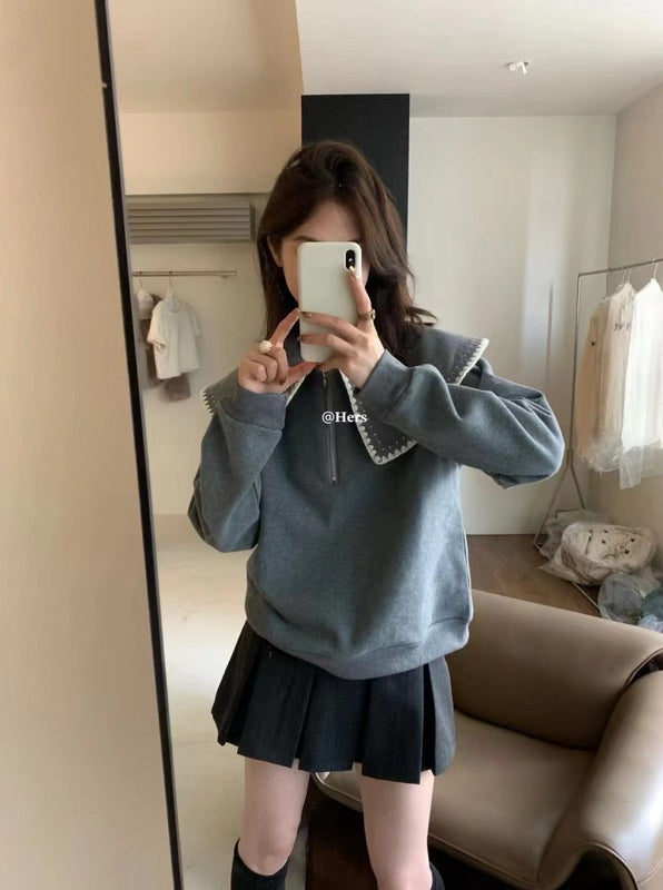 HERS>娃娃領衛衣 8677#