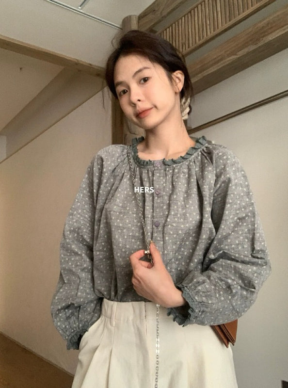 HERS> 小碎花圓領衫 20255#