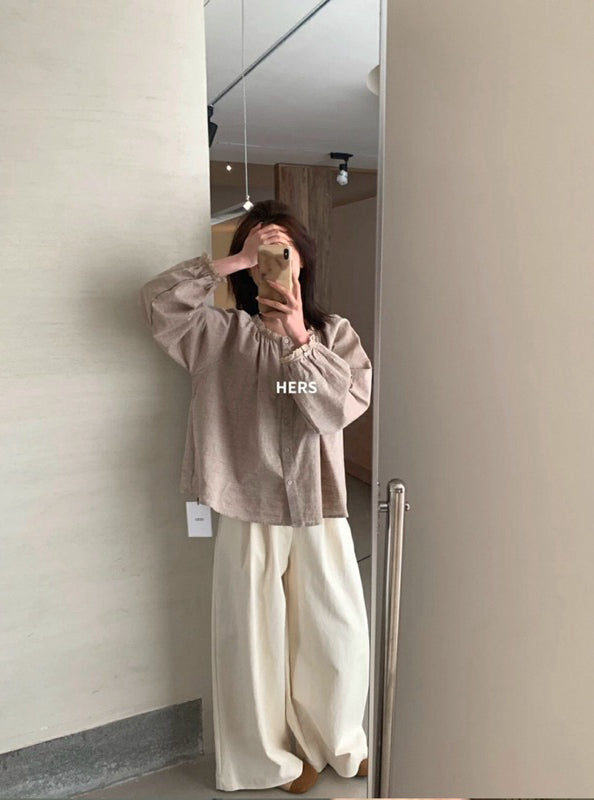 HERS> 小碎花圓領衫 20255#