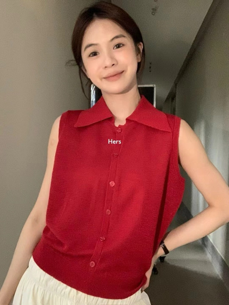 HERS> 簡約針織背心 21019#
