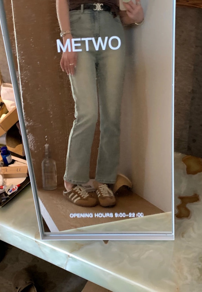 METWO> 360°高彈牛仔直筒褲sml 1231#