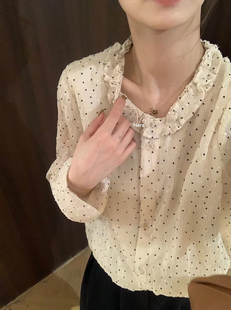HERS>法式點點小衫 8092#