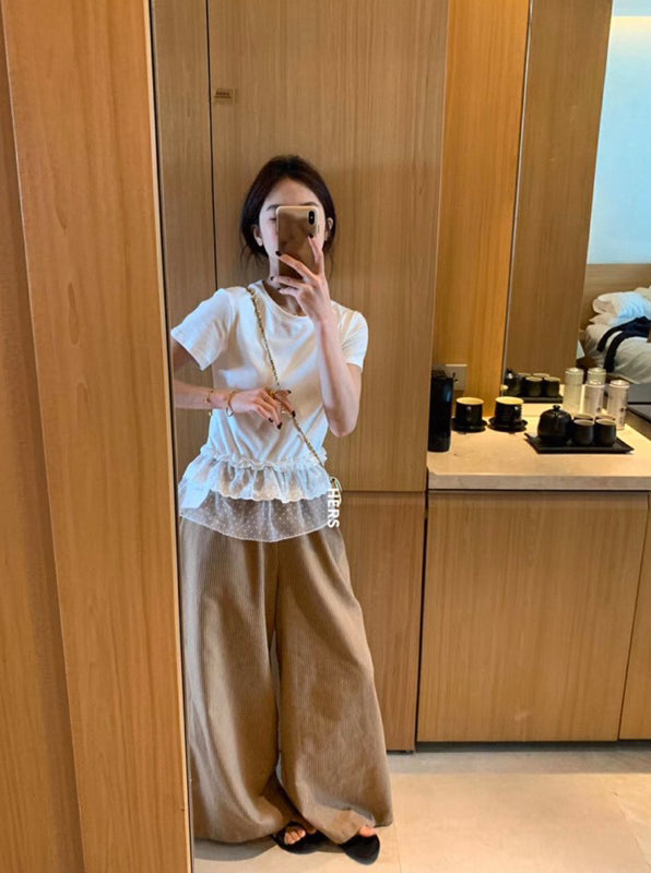HERS> 復古條紋休閒褲 20624#
