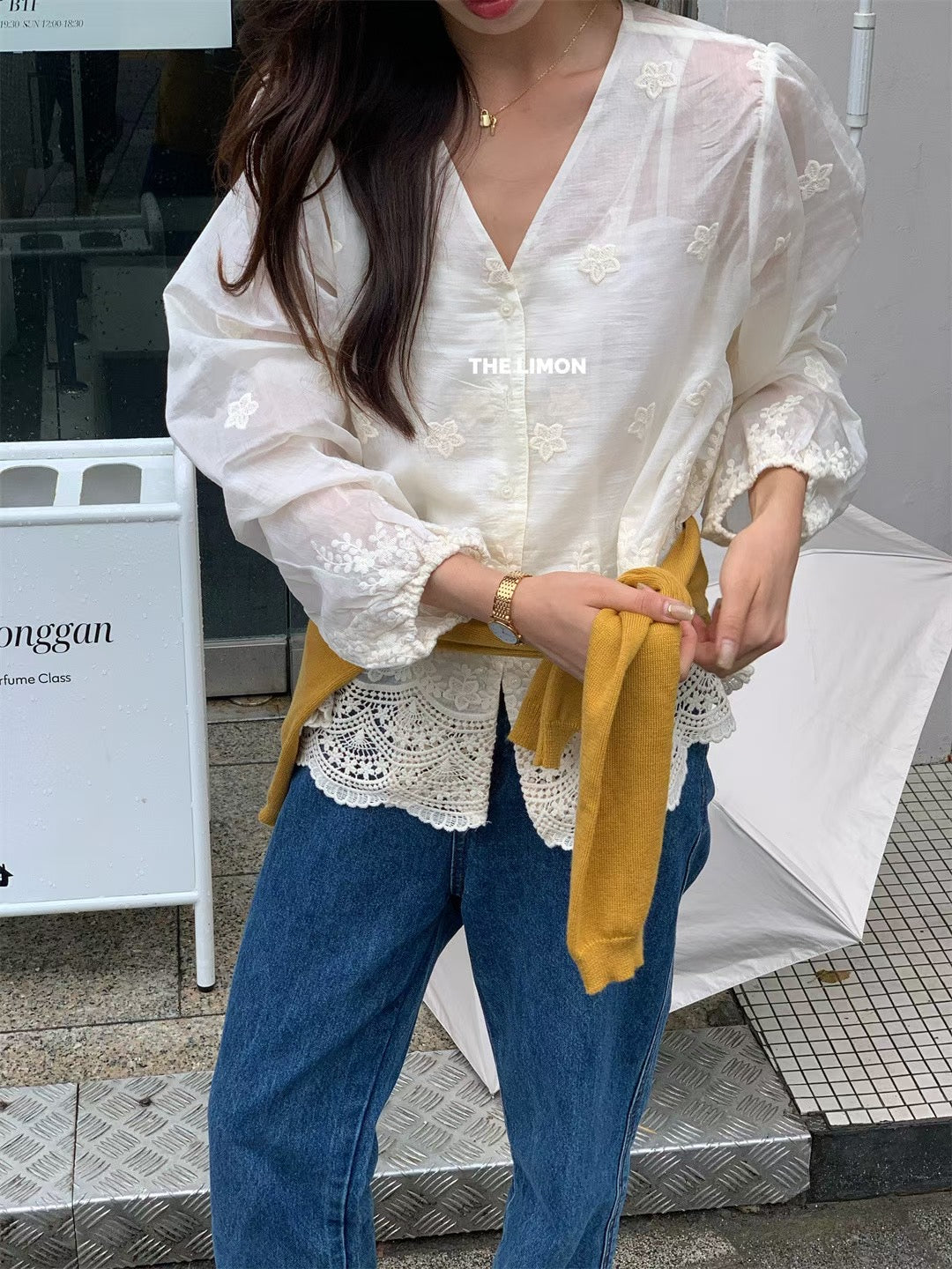 THE LEMON> 工藝刺繡兩件套 9007#