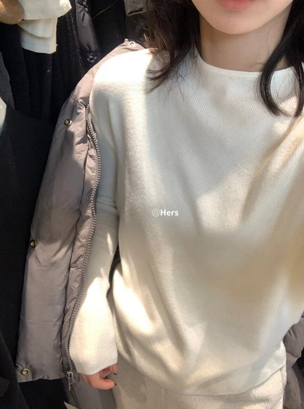 HERS> 加厚微領打底毛衣 10583#
